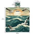 thumbnail image 2 of Seagull Large Canvas Picnic Blanket Waterproof Backing, Portable Outdoor Mat for Beach, Park, Stadium - Foldable & Lightweight - 78" x 59, 2 of 6