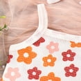 thumbnail image 6 of HESHENG Newborn Baby Girls Floral Summer Outfits Sleeveless Sling Romper Tops + Ruffle Shorts + Headband Clothes Set, Colorful 0-3M(70), 6 of 9