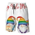 thumbnail image 4 of Cauagu Lgbt Gnome Print Men's Swim Trunks,Hawaiian Bathing Suit Swimsuits Beach Shorts with Pockets for Men Quick Dry Swimming Board Shorts-Large, 4 of 6