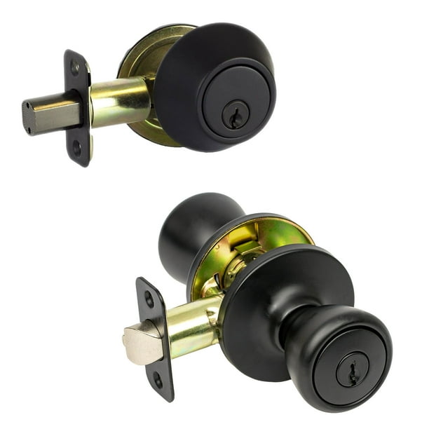 ProGrade Classic Keyed Entry and Deadbolt Combo Door Hardware, Matte