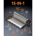 thumbnail image 3 of NOVOO 15-in-1 USB C Laptop Hub Docking Station 3 Monitors 4K 60Hz HDMI VGA, 3 of 8