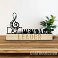 thumbnail image 5 of Craftnamesign Custom Wooden Music Teacher Desk Name Plate, Teacher Metal Nameplate for desk, 5 of 5