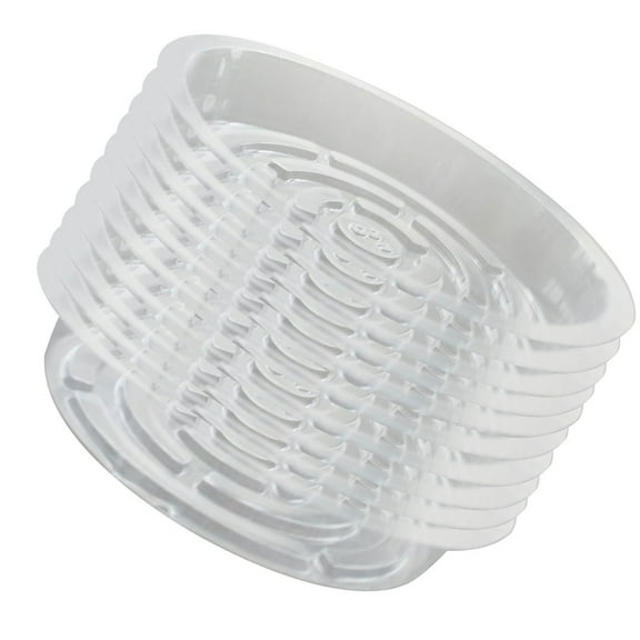 10 Pack Clear Plant Water Tray Saucer Drip Trays for Indoors Outdoors, 8 in Plastic Flower Plant Pot Saucer