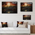 thumbnail image 4 of Designart "Sunset Pastoral Mystic Forest River II" Landscapes Print on Natural Pine Wood, 4 of 5