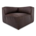 thumbnail image 3 of Moe's Home Collection Form Corner Chair Espersso Brown Leather, 3 of 7