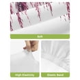 thumbnail image 4 of Pink Bar Stool Covers Set of 2, Summer Botanical Leaves Watercolor Stretch Washable Bar Chair Covers with Backs, Removable Pub Counter Height Chair Cover for Kitchen Dining Room Cafe, 4 of 7