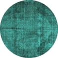 thumbnail image 1 of Ahgly Company Machine Washable Indoor Round Persian Turquoise Blue Traditional Area Rugs, 7' Round, 1 of 4