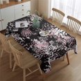 thumbnail image 2 of Black and Pink Of Leopard Print Rectangle Tablecloth 60"x84",Waterproof Polyester Rectangle Table Cloth, Wipeable Spillproof Polyester Tablecloth for Dining, Camping, Indoor and Outdoor, 2 of 5