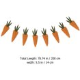 thumbnail image 2 of 1Pc Funny Easter Decorative Cloth Bunting Carrot Design Banner Party Supply, 2 of 8