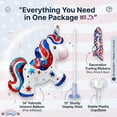 thumbnail image 6 of PMU 14in Pre-Inflated Patriotic Unicorn Balloons with Stick American flag Balloon, 4th of July Balloons, Independence Day Decor, Patriotic Decorations,USA Mylar Balloons, Red White Blue (3/Pkg) pkg/1, 6 of 6