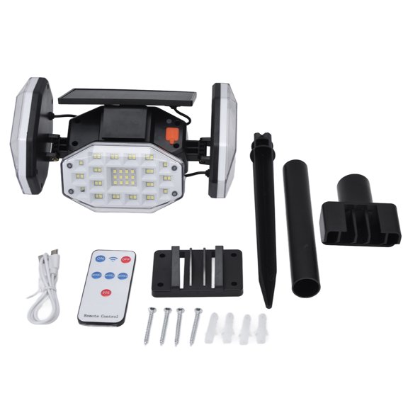 Lámpara de pared solar para patio al aire libre,Lámpara de pared solar 164 luces solares de pared Luz de pared LED Características mejoradas Jadeshay A