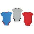 thumbnail image 2 of Justice League Superman Batman and Flash 3-Pack Infant Bodysuit Set-0-3 Months, 2 of 2