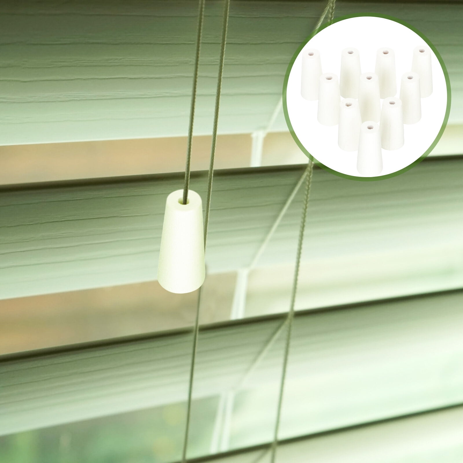 12pcs Window Blind Wood Cord Knobs Wooden Hanging Ball Blind Drops Pull