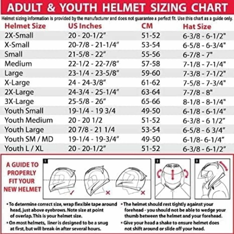 dirt bike helmet size guide ILM Adult Helmets Motocross ATV Dirtbike BMX MX Offroad Full Face Motorcycle Helmet, DOT Approved Model 128S (Matte Black, Adult-XXLarge) : Automotive offering better protection for wearers when riding off road VEVOR Full Face Motorcycle Helmets,