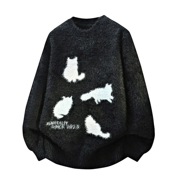 Ugly Christmas Sweaters For Men Knit Sweater Coat Fashion Round Neck Long Sleeve Soft Comfortable Pullover Top For Casual Fall Winter Outfits And Daily Wear