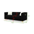 thumbnail image 2 of Russell Tufted Upholstery Sofa Finished with Velvet Fabric in Black, 2 of 6