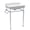 White / Polished Chrome, variant on Whitehaus Whv024-L33-3H Victoriahaus 23-1/2" Rectangular Ceramic Lavatory Console Sink -
