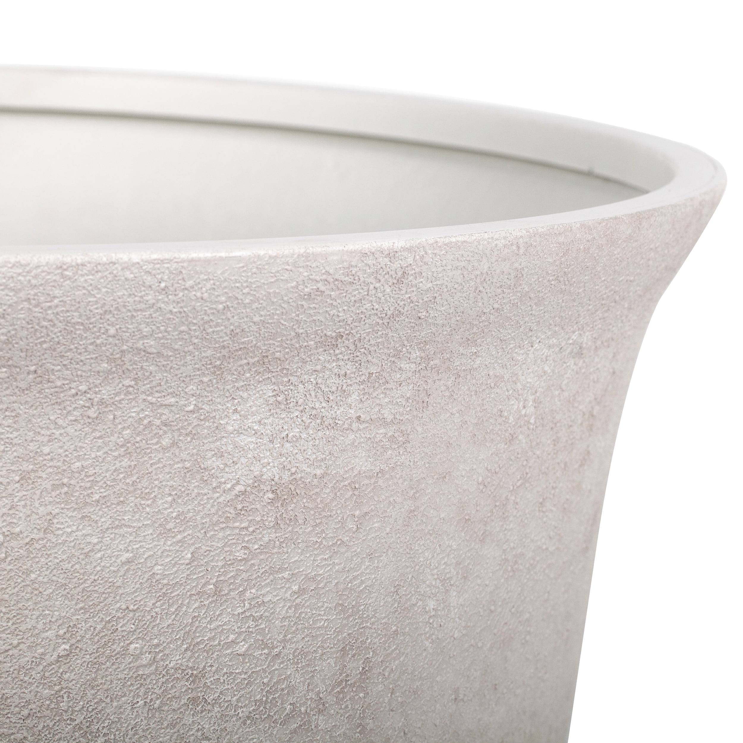 Mainstays 20 inch Bowl Planter with Drainage - Gypsum