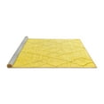 thumbnail image 2 of Ahgly Company Machine Washable Indoor Square Oriental Yellow Industrial Area Rugs, 3' Square, 2 of 4