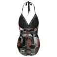 thumbnail image 6 of Ian Somerhalder Vampire Diaries Women's Swimwear Strap One Piece Backless Tummy Control V Neck Swimsuit Summer Beach Vacation Bathing Suit, 6 of 7