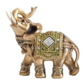 thumbnail image 1 of Elefante de la suerte, estatua de elefante, estatua de elefante verde Feng Shui de la suerte, regalo de imagen de la fortuna, decoración del hogar, Restaura1pcs JAMW Sencillez, 1 of 4