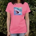 thumbnail image 2 of Great White Shark Bites Scuba Diving Women's Novelty T-Shirt, 2 of 5
