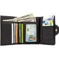 thumbnail image 3 of Big Skinny Women's Nylon Microfiber Trixie Trifold Women's Wallet, holds up to 30 cards (Black), 3 of 5