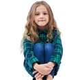 thumbnail image 4 of GYRATEDREAM Toddler Baby Girls Mid-length Plaid Shirt Jacket Kids Flannel Long Sleeve Lapel Button down Warm Shirt Coat Top with Pockets Children Fall Winter Thicken Outwear Clothes for 3-14 Years, 4 of 6
