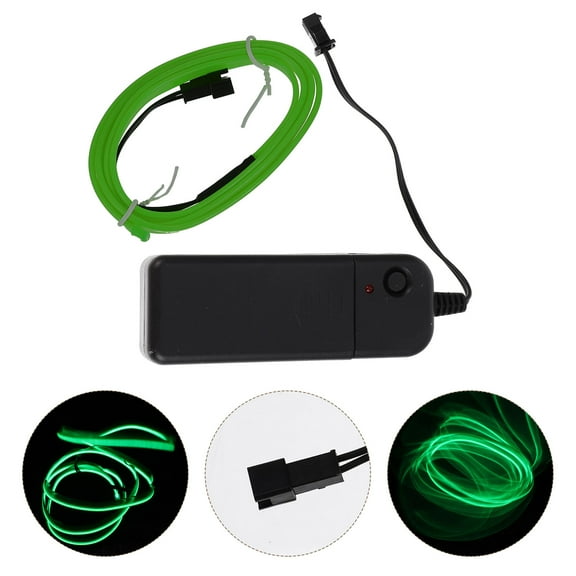 Minkissy Flexible Neon Green Rope Light 1-Pack for Car Interior Decoration and Ambient Lighting