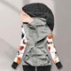 thumbnail image 2 of Moda mujer Casual impreso manga larga con capucha prendas de vestir Patchwork suelta camiseta otoño blusa Tops Pompotops qwe16118, 2 of 6