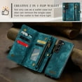 thumbnail image 3 of Allytech Magnetic Detachable Wallet Case for Samsung Galaxy A54 5G with Card Slots & Zipper Pocket, Support Wireless Charging, PU Leather Wrist Strap Shockproof Full Protection Flip Case, Green, 3 of 9