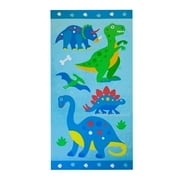 Wildkin Kids 100% Cotton Beach Towel for Boys and Girls (Dinosaur Land Blue)