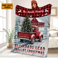 thumbnail image 3 of Teesdily | Customized Red Truck Christmas Blanket, All Roads Lead Home At, 3 of 8