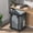 Gray, variant on 60 Gal (230L) Laundry Hamper 3 Section with Lid, Leather Patchwork Laundry Sorter with Rolling Lockable Wheels and Handle, Laundry Basket Organizer for Laundry Room, Bedroom and Bathroom - Gray