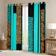 thumbnail image 2 of Erosebridal Cheetah Print Women Blackout Curtains Set of 2 (52x84 Each),Blue Leopard Striped Brown Animal Texture Window Curtains For Adult, 2 of 7