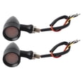 thumbnail image 1 of Universal Motorcycle Retro Bullet Grid LED Turn Signal Brake Light Metal Shell Blinker FlashesBlack Shell Yellow Lens, 1 of 9
