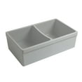 thumbnail image 3 of Farmhaus Quatro Alcove Reversible Matte Double Bowl  Fireclay Kitchen Sink with Fluted  2" Lip Front Apron on one Side and a 2 ½" Lip Plain on the Opposite Side, 3 of 3