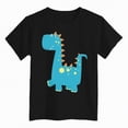 thumbnail image 4 of kpoplk Girls/Kids/Toddlers Crew Neck Cotton T-Shirts Short Sleeve Summer Basic Top(Black,5-6 Y), 4 of 4