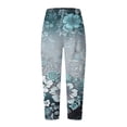 thumbnail image 4 of Women's Capris with Pockets Plus Size Under $10 Breathable Summer Loose Comfort Fit Printed Capris Pants, 4 of 5