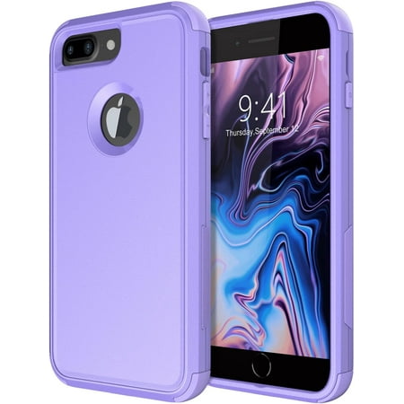 Diverbox for iPhone 8 Plus Case iPhone 7 Plus Case [Shockproof] [Dropproof] [Dust-Proof],Heavy Duty Protection Phone Case Cover for Apple iPhone 8 Plus & 7 Plus (Purple)