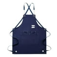 thumbnail image 3 of Delantal de lona para hombre con bolsillo Delantal de artista Delantal de cocina Delantal con pechera Delantal de carpintería Azul, 3 of 8