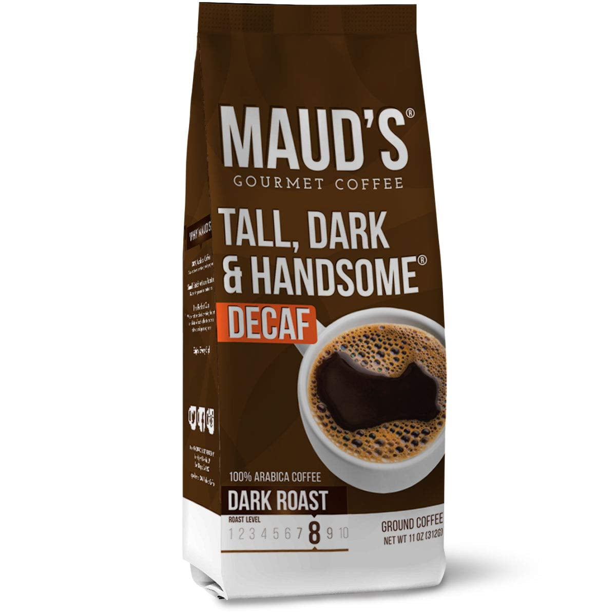 Maud's Decaf Tall Dark & Handsome Decaf Ground Coffee (Decaf Dark Roast