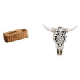 thumbnail image 1 of Estuche para pañuelos de escritorio,Caja de pañuelos faciales de papel retro de madera,Tapa para caja de pañuelos,porta servilletas de papel facial,Escultura de pared de calavera,Estatua de, 1 of 8