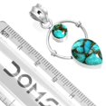 thumbnail image 2 of Copper Blue Turquoise Women Jewelry 925 Sterling Silver Pendant, 2 of 4