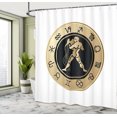 thumbnail image 4 of Ambesonne Zodiac Aquarius Shower Curtain, Horoscope Signs, 69"Wx75"L, Sand Brown and Black, 4 of 4
