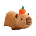 thumbnail image 3 of Capybara Plush Toy Capybara Stuffed Toy with Sound Cartoon Comfortable Car Home Decor Capybara Toy Animal Doll for Boy Girls Lying down 30cm, 3 of 8