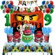 thumbnail image 2 of KAYOU-Globos Ninja de dibujos animados para niños, vajilla desechable, vasos, platos, servilletas, fondo, suministros para fiestas de cumpleaños, 2 of 5