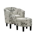 thumbnail image 3 of Convenience Concepts Take a Seat Churchill Accent Chair with Ottoman, Botanical Print, 3 of 9