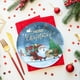 thumbnail image 4 of Juego de mesa de Navidad azul, servilletas desechables doradas, 4 of 6