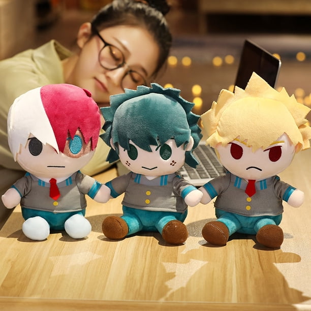 Oreiller Peluche 3D My Hero Academia – Izuku Midoriya, Bakugou Katsuki Ou Todoroki Shoto – Coussin Anime Cadeau Fan